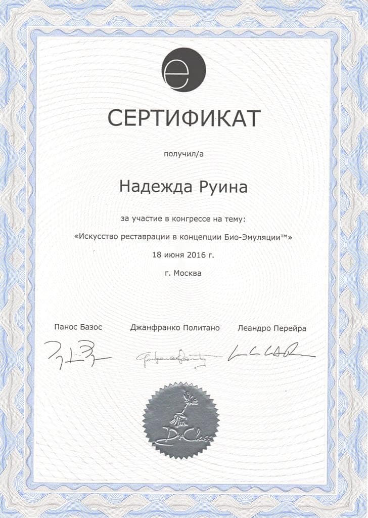 Сертификат 1 — Руина Надежда Александровна