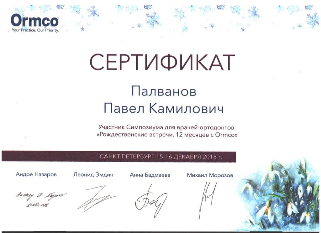 Сертификат 2 — Палванов Павел Камилович