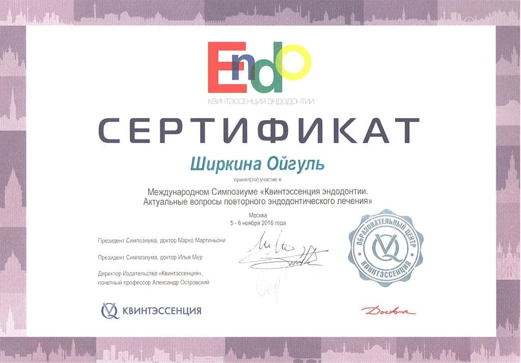 Сертификат 4 — Ширкина Айгуль Кутчатовна