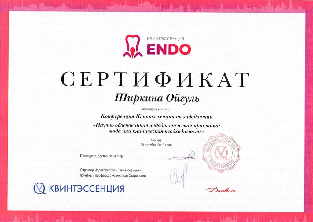 Сертификат 5 — Ширкина Айгуль Кутчатовна